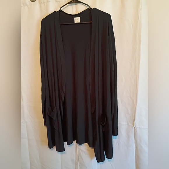 Cielo Black Open Front Cardigan Size XL With Pockets. - Picture 1 of 8